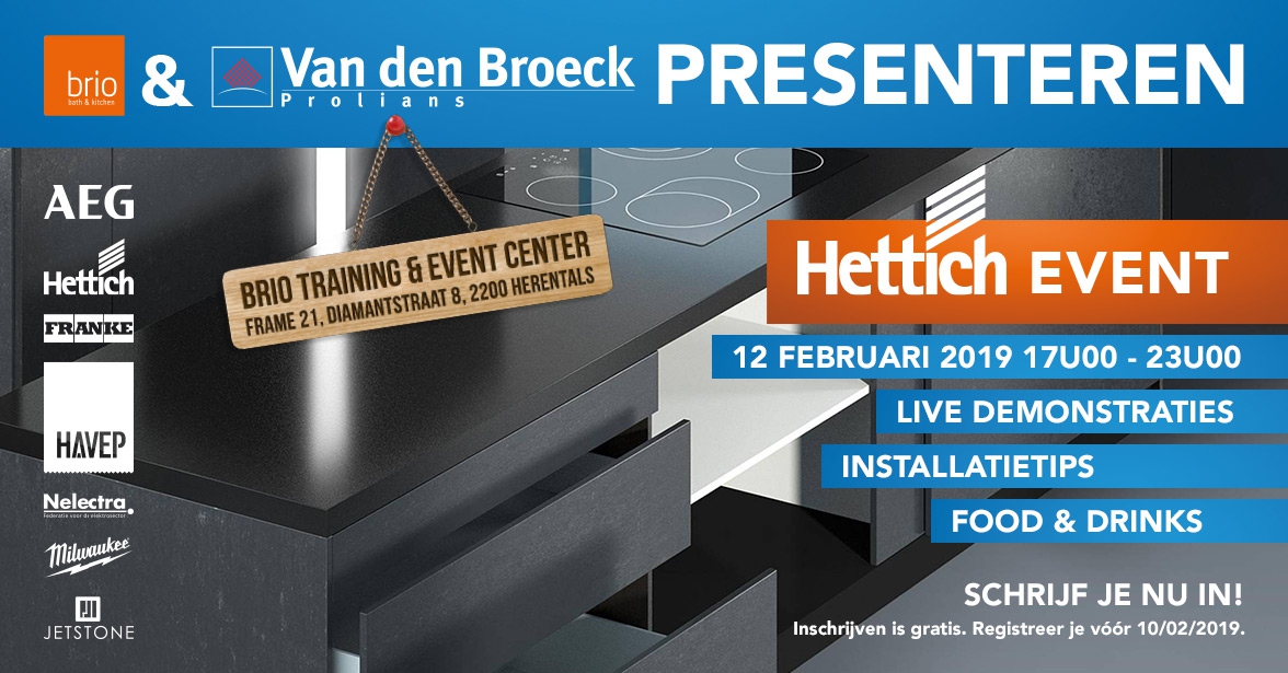 Brio & Van den Broeck - Prolians presenteren Hettich Event