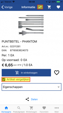 ScanApp - Vergelijken ScanApp - Vergelijken