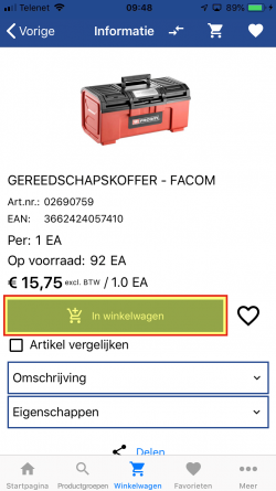 ScanApp - Winkelwagen ScanApp - Winkelwagen